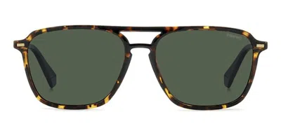 Polaroid Pld 4182/s/x Polarized 086/uc Men's Sunglasses Tortoiseshell Size 57 In Brown