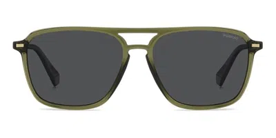 Polaroid Pld 4182/s/x Polarized 4c3/m9 Men's Sunglasses Green Size 57