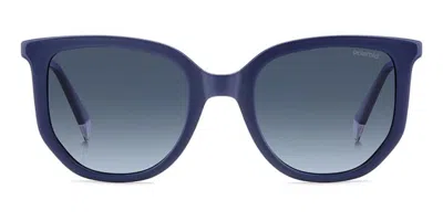 Polaroid Pld 4185/s/x Polarized Pjp/z7 Women's Sunglasses Blue Size 51