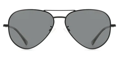 Polaroid Pld 4186/g/s/x Vestibilità Orientale Polarized 807/m9 Occhiali Da Sole Neri Per Uomo In Black