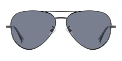 Polaroid Pld 4186/g/s/x Vestibilità Orientale Polarized Kj1/c3 Occhiali Da Sole Grigi Per Uomo In Gray