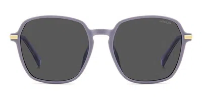 Polaroid Pld 4188/g/s/x Asian Fit Polarized 789/m9 Women's Sunglasses Purple Size 55 In Gray