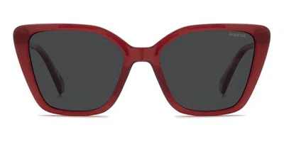Polaroid Pld 4189/s Polarized 8cq/m9 Occhiali Da Sole Rossi Per Donna In Red