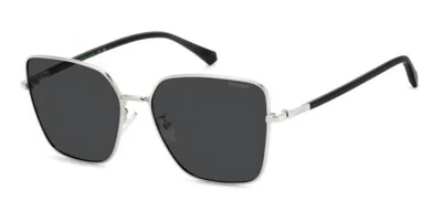 Polaroid Pld 4193/g/s/x Vestibilità Orientale Polarized 010/m9 Occhiali Da Sole Argentati Per Donna