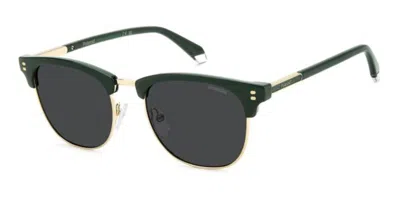 Polaroid Pld 4196/s/x Polarized 1ed/m9 Occhiali Da Sole Verdi Per Uomo In Metallic