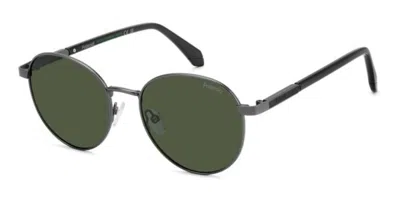 Polaroid Pld 4197/s/x Polarized R80/uc Occhiali Da Sole Argentati Per Uomo In Gray