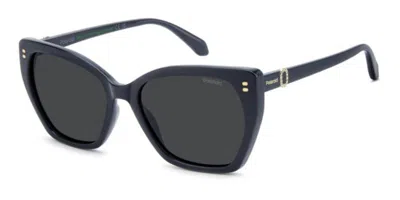 Polaroid Pld 4198/s/x Polarized Pjp/m9 Occhiali Da Sole Blu Per Donna In Pattern