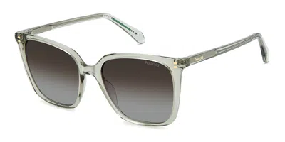 Polaroid Pld 4201/s/x Polarized 1ed/la Women's Sunglasses Green Size 55 In Gray