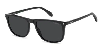 Polaroid Pld 4202/s/x Polarized 807/m9 Occhiali Da Sole Neri Per Uomo In Black