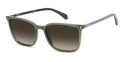 Polaroid Pld 4207/s/x Polarized 1ed/la Occhiali Da Sole Verdi Per Uomo In Neutral