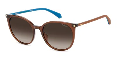 Polaroid Pld 4208/s/x Polarized 09q/la Women's Sunglasses Brown Size 55