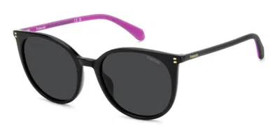 Polaroid Pld 4208/s/x Polarized 807/m9 Occhiali Da Sole Neri Per Donna In Black