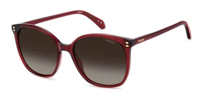 Polaroid Pld 4215/s/x C9a/la Women's Sunglasses Red Size 55 In Yellow