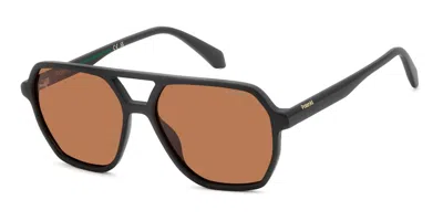 Polaroid Pld 4218/s Polarized 003/he Men's Sunglasses Black Size 56