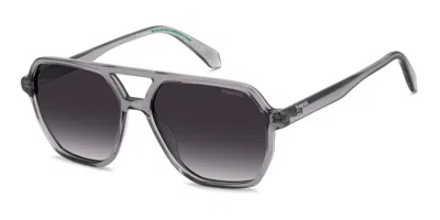 Polaroid Pld 4218/s Polarized Yb7/wj Men's Sunglasses Grey Size 56 In Yellow