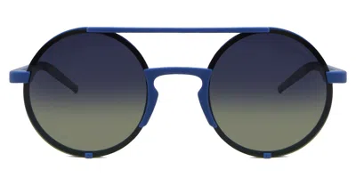 Polaroid Pld 6016/s Zdi/pw Men's Sunglasses Blue Size 50 In Black