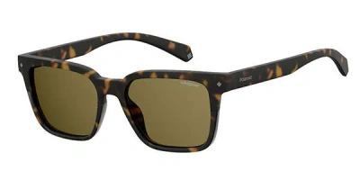 Polaroid Pld 6044/s Polarized 086/sp Men's Sunglasses Tortoiseshell Size 52 In Multi