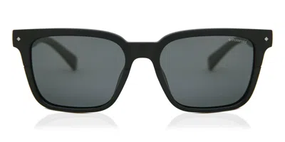Polaroid Polarized Grey Square Unisex Sunglasses Pld 6044/s 0807/m9 52 In Black