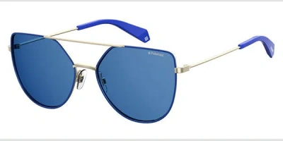 Polaroid Pld 6057/s Polarized Pjp/c3 Women's Sunglasses Blue Size 58