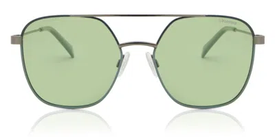 Polaroid Pld 6058/s Polarized 1ed/uc Men's Sunglasses Silver Size 56