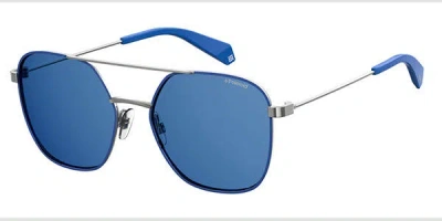 Polaroid Pld 6058/s Polarized Pjp/c3 Men's Sunglasses Blue Size 56