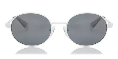 Polaroid Pld 6066/s Polarized Vk6/ex Occhiali Da Sole Bianchi Per Uomo In Metallic