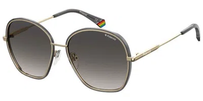 Polaroid Pld 6113/s 2m2/lb Occhiali Da Sole Oro Per Donna In Black