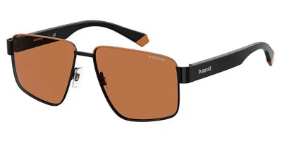 Polaroid Pld 6121/s 8lz/he Occhiali Da Sole Neri Per Uomo In Brown