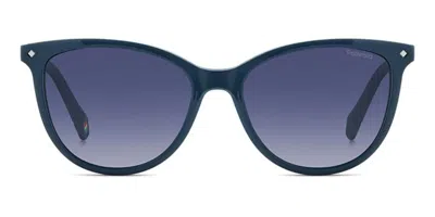 Polaroid Pld 6138/cs With Clip-on Zi9/z7 Occhiali Da Vista Blu Per Donna (solo Montatura) In Blue