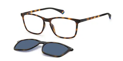 Polaroid Pld 6139/cs With Clip-on 086/c3 Occhiali Da Vista Tartarugatishell Per Uomo (solo Montatura) In Multi