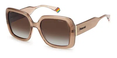 Polaroid Pld 6168/s 10a/la Women's Sunglasses Brown Size 54