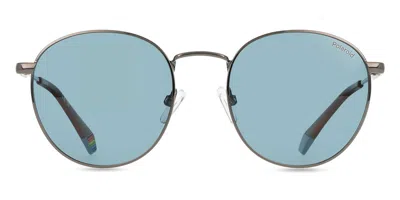 Polaroid Pld 6171/s Polarized Kj1/c3 Men's Sunglasses Gunmetal Size 51 In Gray