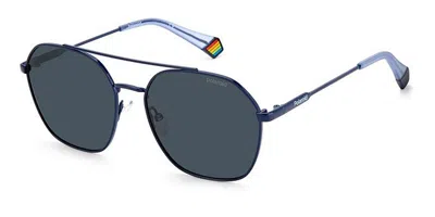 Polaroid Pld 6172/s Pjp/c3 Men's Sunglasses Blue Size 57