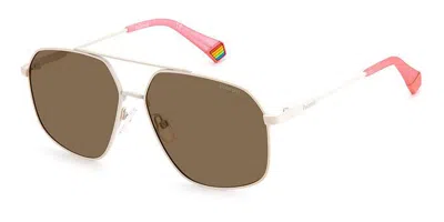 Polaroid Pld 6173/s 10a/sp Men's Sunglasses Brown Size 58
