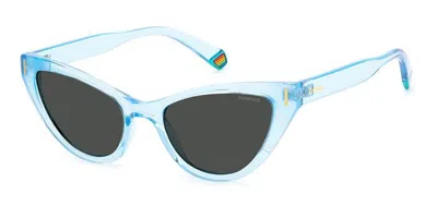 Polaroid Pld 6174/s Mvu/m9 Women's Sunglasses Blue Size 52