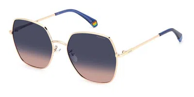 Polaroid Pld 6178/g/s Asian Fit Lks/z7 Women's Sunglasses Gold Size 58