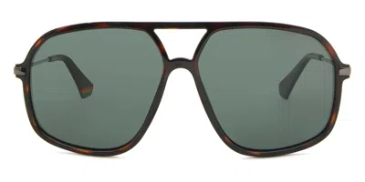 Polaroid Pld 6182/s Polarized 086/uc Men's Sunglasses Tortoiseshell Size 59 In Brown
