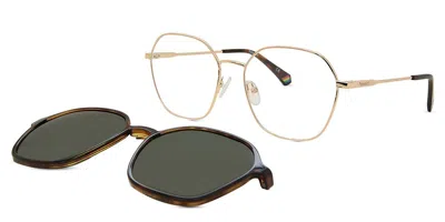 Polaroid Pld 6183/cs With Clip-on Men's Glasses, Gold, Size 56