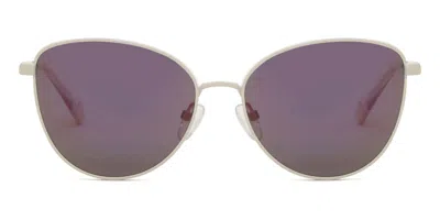 Polaroid Pld 6188/s Szj/ai Women's Sunglasses White Size 55 In Gold