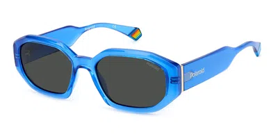 Polaroid Pld 6189/s Mvu/m9 Women's Sunglasses Blue Size 55