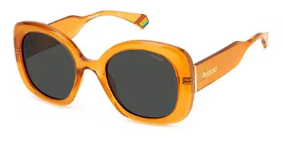 Polaroid Pld 6190/s L7q/m9 Women's Sunglasses Orange Size 52