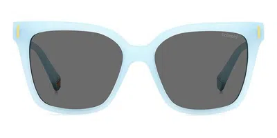Polaroid Pld 6192/s Polarized Mvu/m9 Women's Sunglasses Blue Size 54