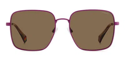Polaroid Pld 6194/s/x Polarized 1jz/sp Women's Sunglasses Purple Size 56 In Red