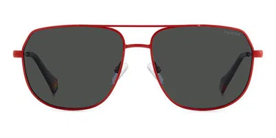 Polaroid Pld 6195/s/x Polarized 0z3/m9 Men's Sunglasses Red Size 58