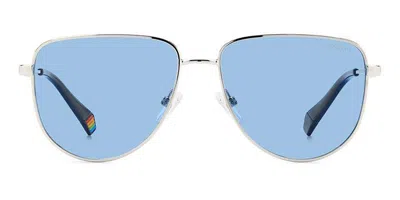 Polaroid Pld 6196/s/x Polarized 010/c3 Men's Sunglasses Silver Size 56