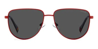 Polaroid Pld 6196/s/x Polarized 0z3/m9 Men's Sunglasses Red Size 56