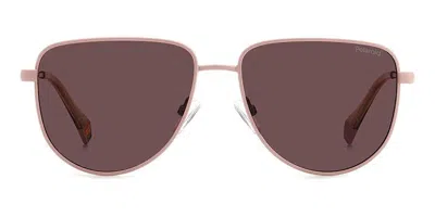 Polaroid Pld 6196/s/x Polarized 8kj/kl Men's Sunglasses Pink Size 56 In Gold