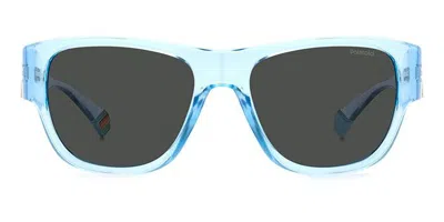 Polaroid Pld 6197/s Polarized Mvu/m9 Men's Sunglasses Blue Size 55