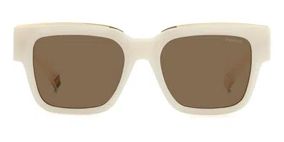 Polaroid Pld 6198/s/x Polarized Szj/sp Men's Sunglasses White Size 52 In Neutral