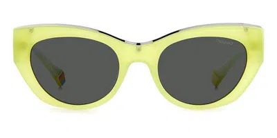 Polaroid Pld 6199/s/x Polarized 6dx/m9 Women's Sunglasses Yellow Size 50 In Green